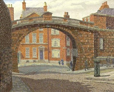 Vodní brána, Chester od Charles Ginner