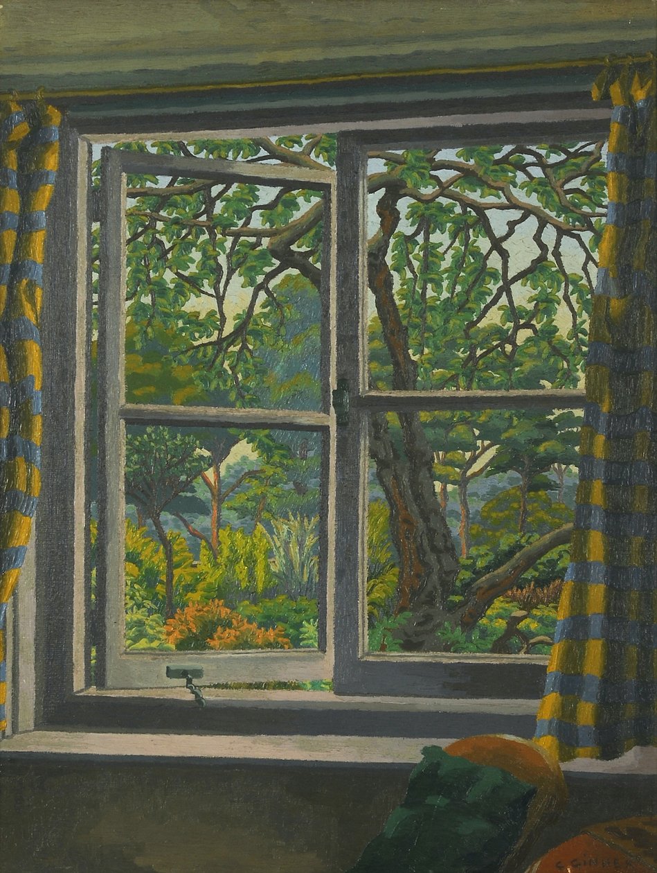 Skrz okno chaty, Shipley, Sussex od Charles Ginner
