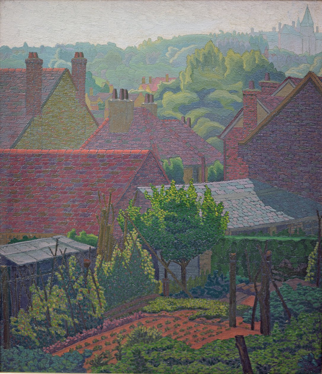 Village Rooftops (olej) od Charles Ginner