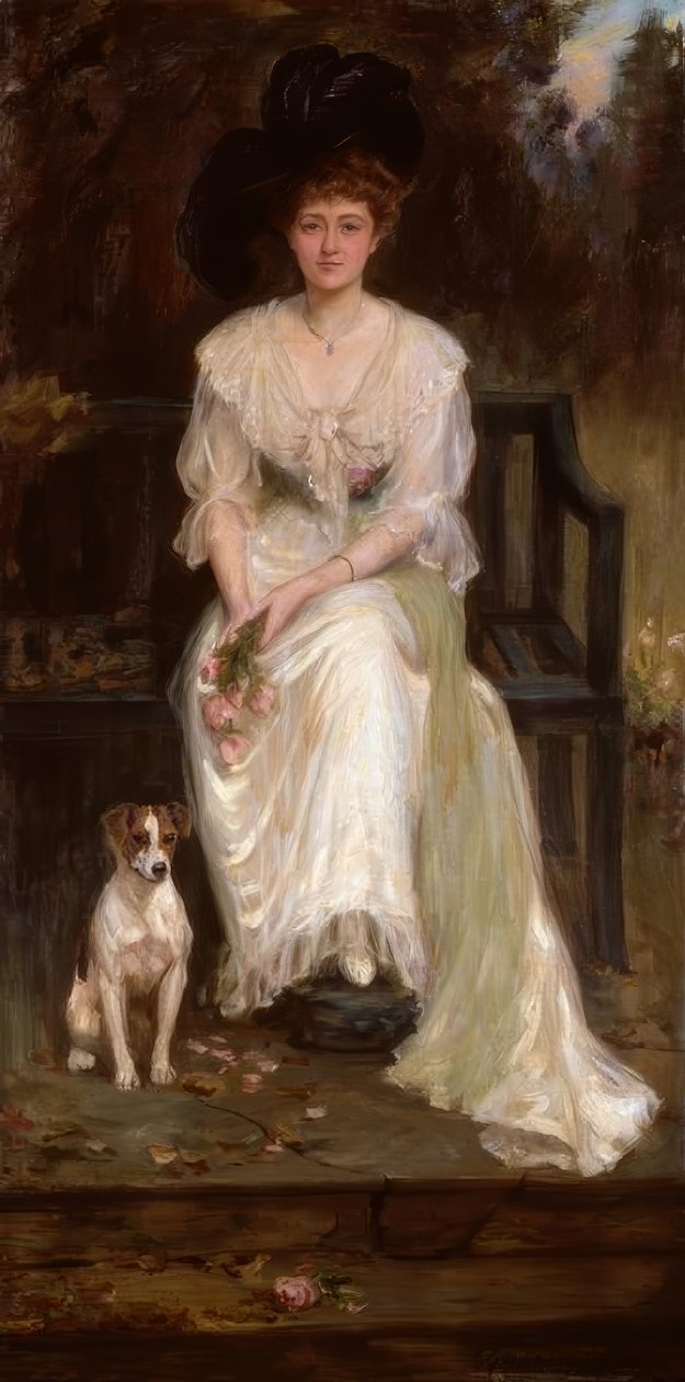 C.G.Anderson, paní Irene Watts / Gemälde od Charles Goldsborough Anderson