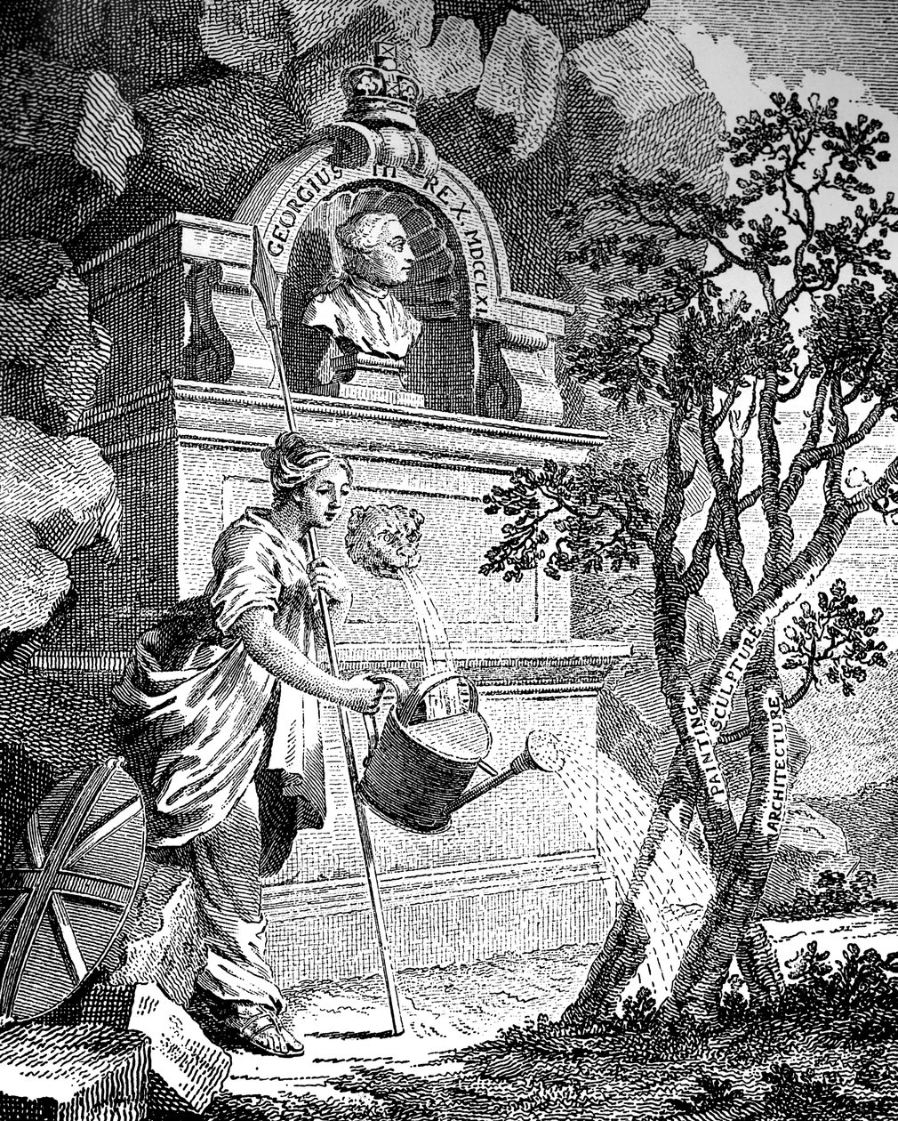 Frontispis do katalogu umělců, c1760. od Charles Grignion