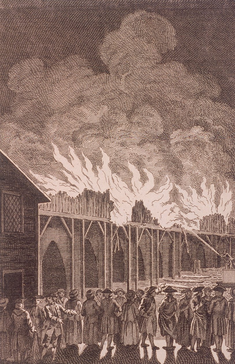 London Bridge starý, Londýn, 1775 od Charles Grignion