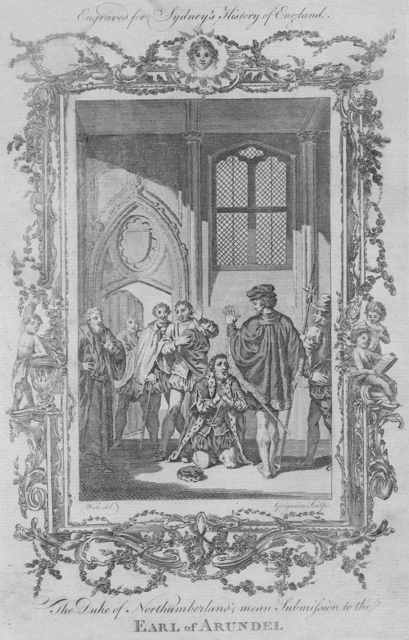 Vévoda z Northumberlandu znamená Podřízení hraběti z Arundelu, 1773. od Charles Grignion