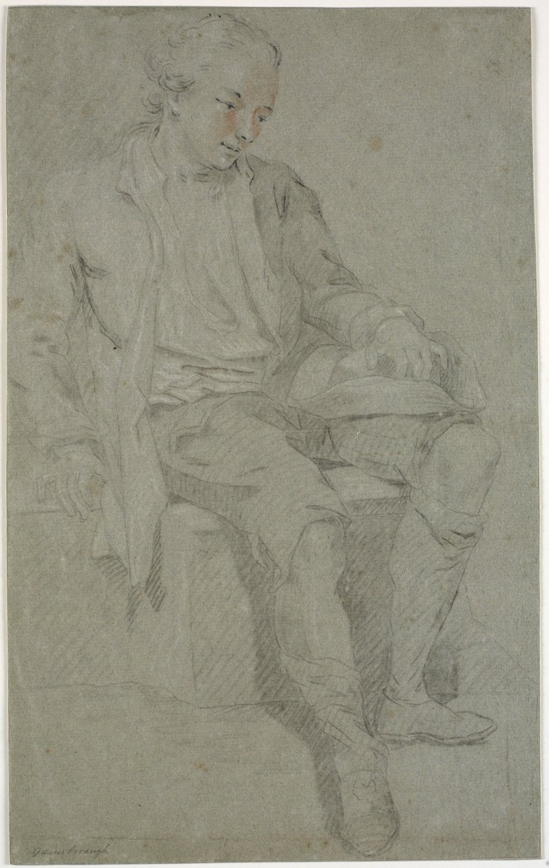 Studie sedící mládeže od Charles Grignion d.Æ.
