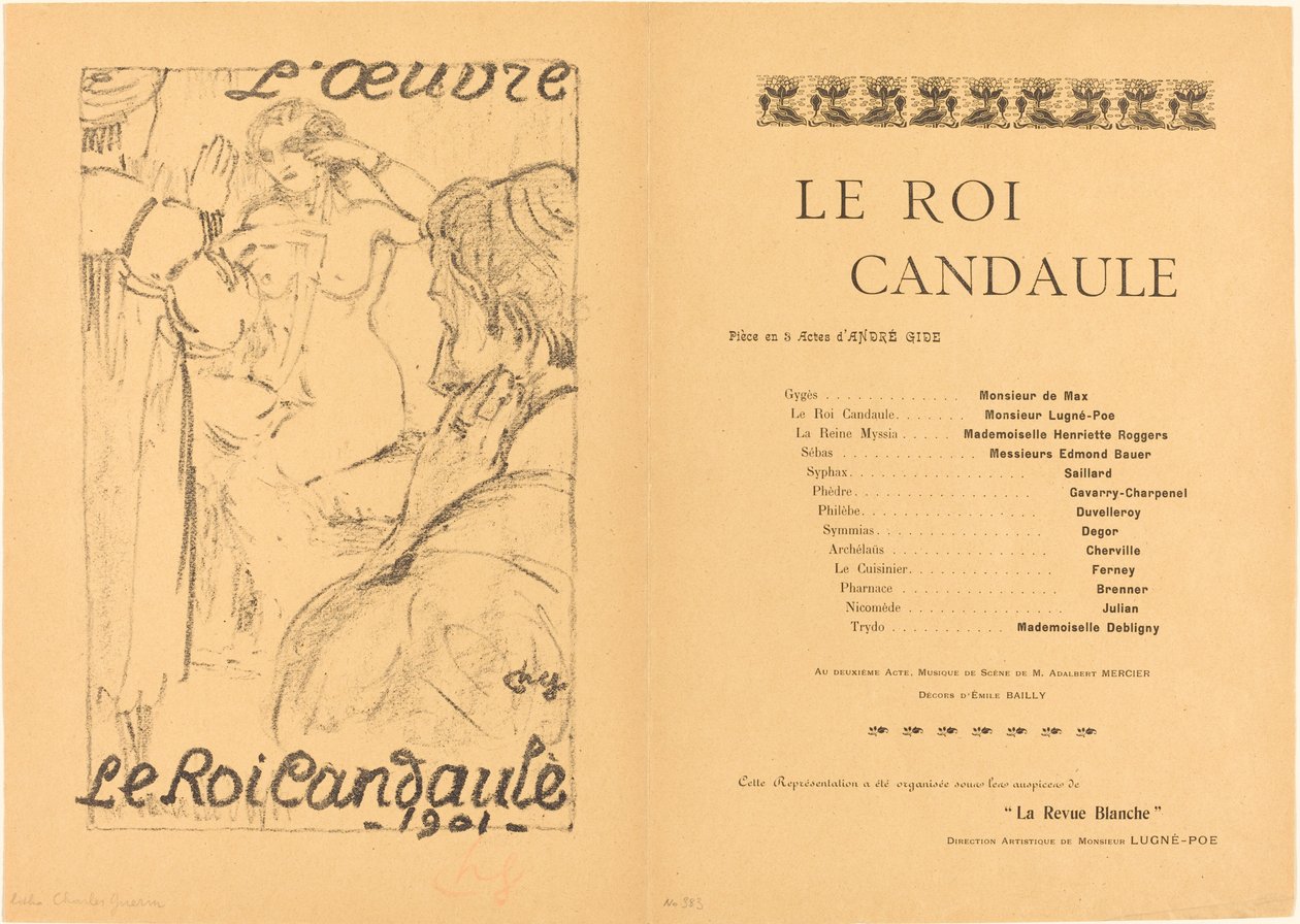 král Candaule od Charles Guerin