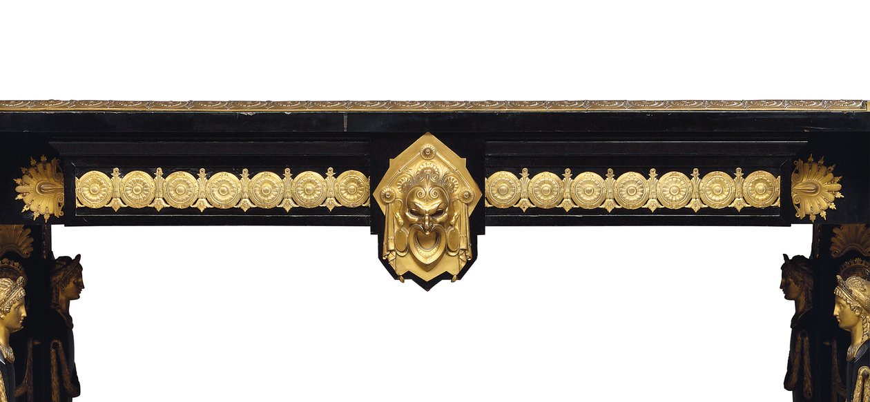 Stůl Napoleon III, navržený Jeanem Brandelym, intarzie E. Varlot, Paříž, kolem 1850-75 (ormolu, zlacená měď, eben a platan) od Charles Guillaume Diehl