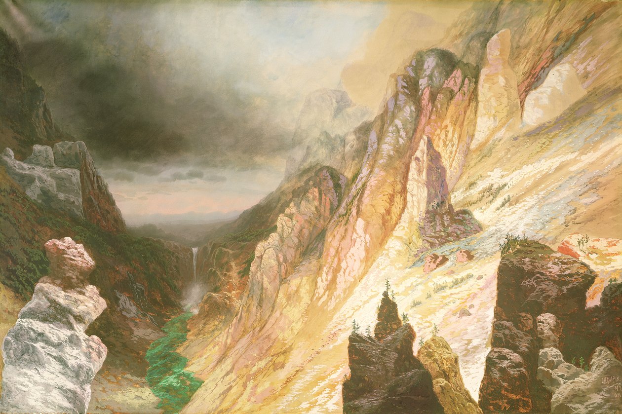 Lower Falls, Grand Canyon řeky Yellowstone, 1886 od Charles H. Chapin
