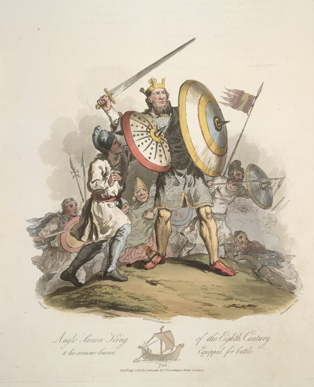 anglosaský král od Charles Hamilton (after) Smith