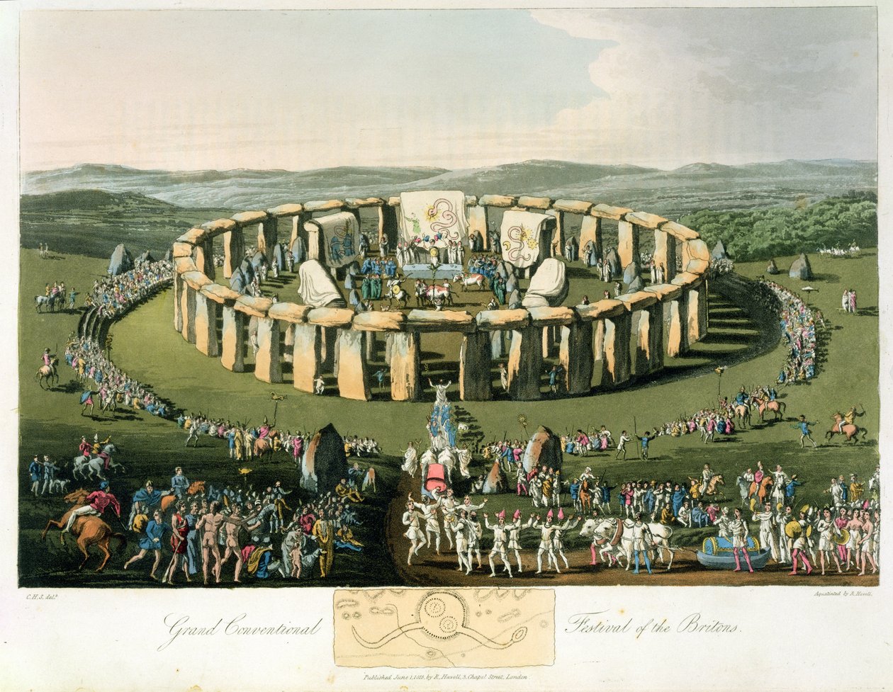 Velký konvenční festival Britů, akvatintovaný a hospoda. Robert Havell (1769-1832) 1815 (akvatinta) od Charles Hamilton Smith