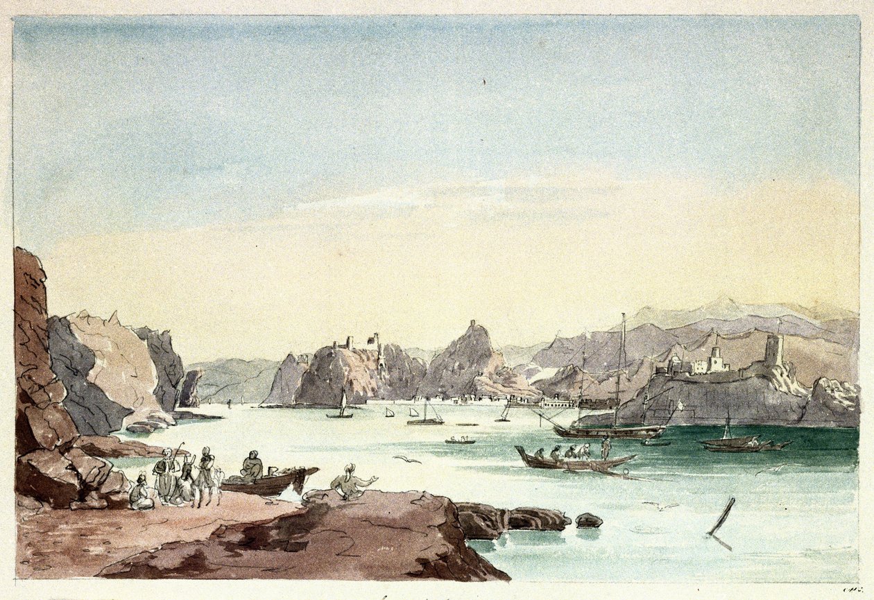 Muscat Creek (Omán). Obraz podplukovníka Charlese Hamiltona Smithe (1776-1859) od Charles Hamilton Smith