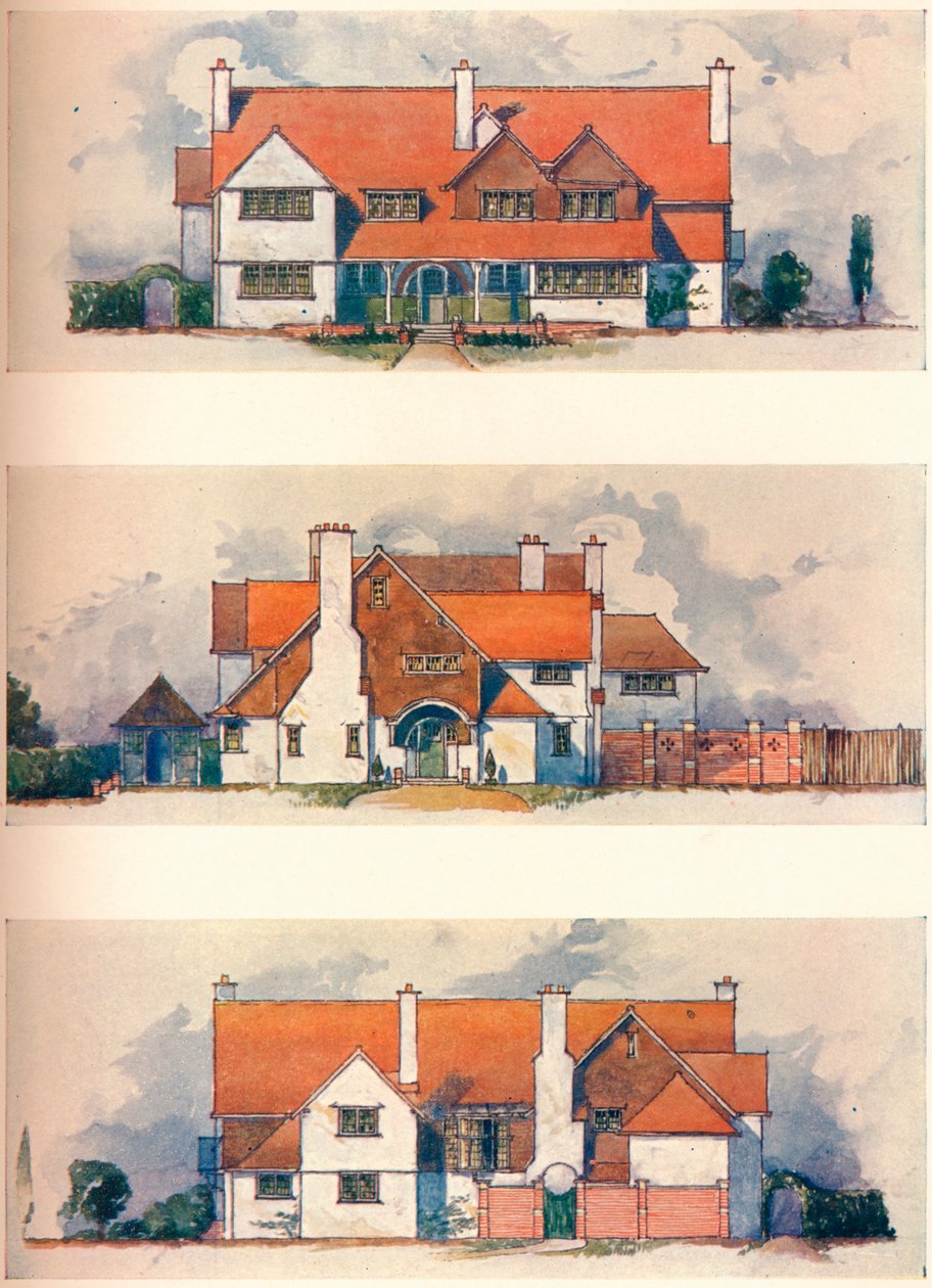Dům v Garden City, Letchworth, c1906 od Charles Harrison Townsend