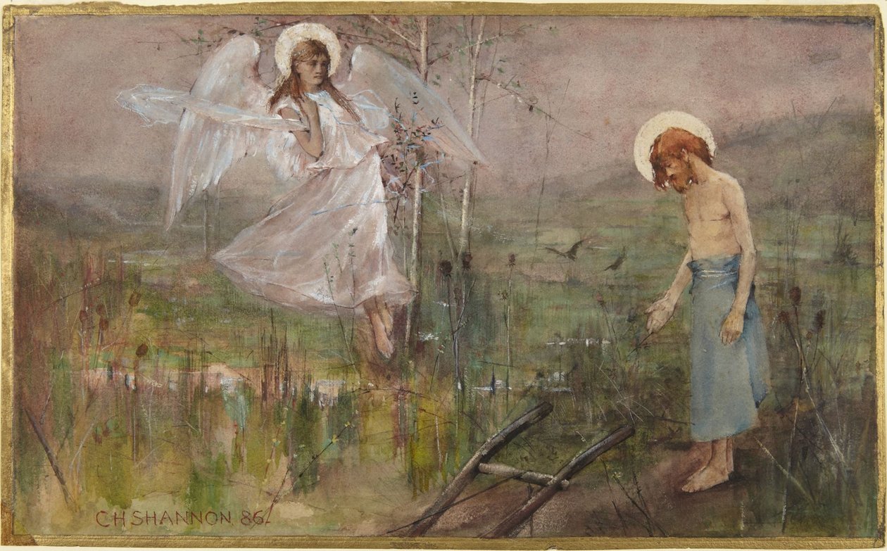 Anděl zjevující se světci od Charles Haslewood Shannon