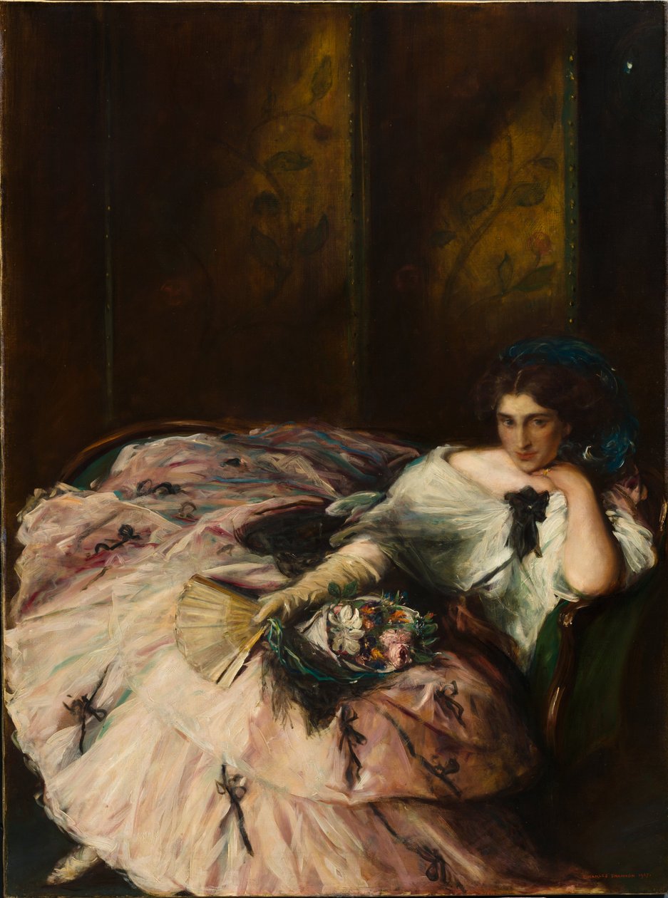 Suvenýr z "mezinárodního plesu" (Portrét slečny Kathleen Bruce) od Charles Haslewood Shannon