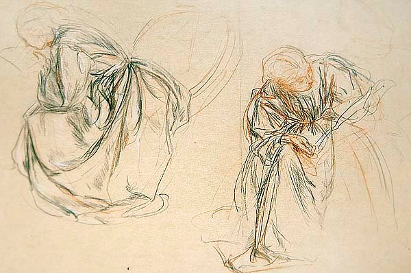 Studie sedící ženy, která čte (papír) od Charles Haslewood Shannon