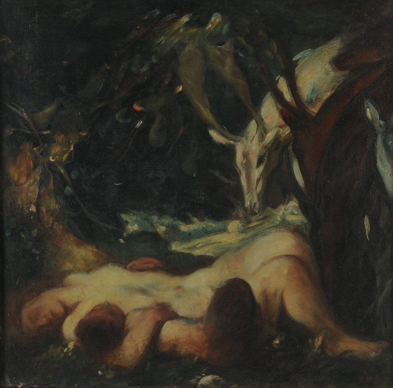 Studie pro The Sleeping Wood Nymph, 1903-06 od Charles Haslewood Shannon