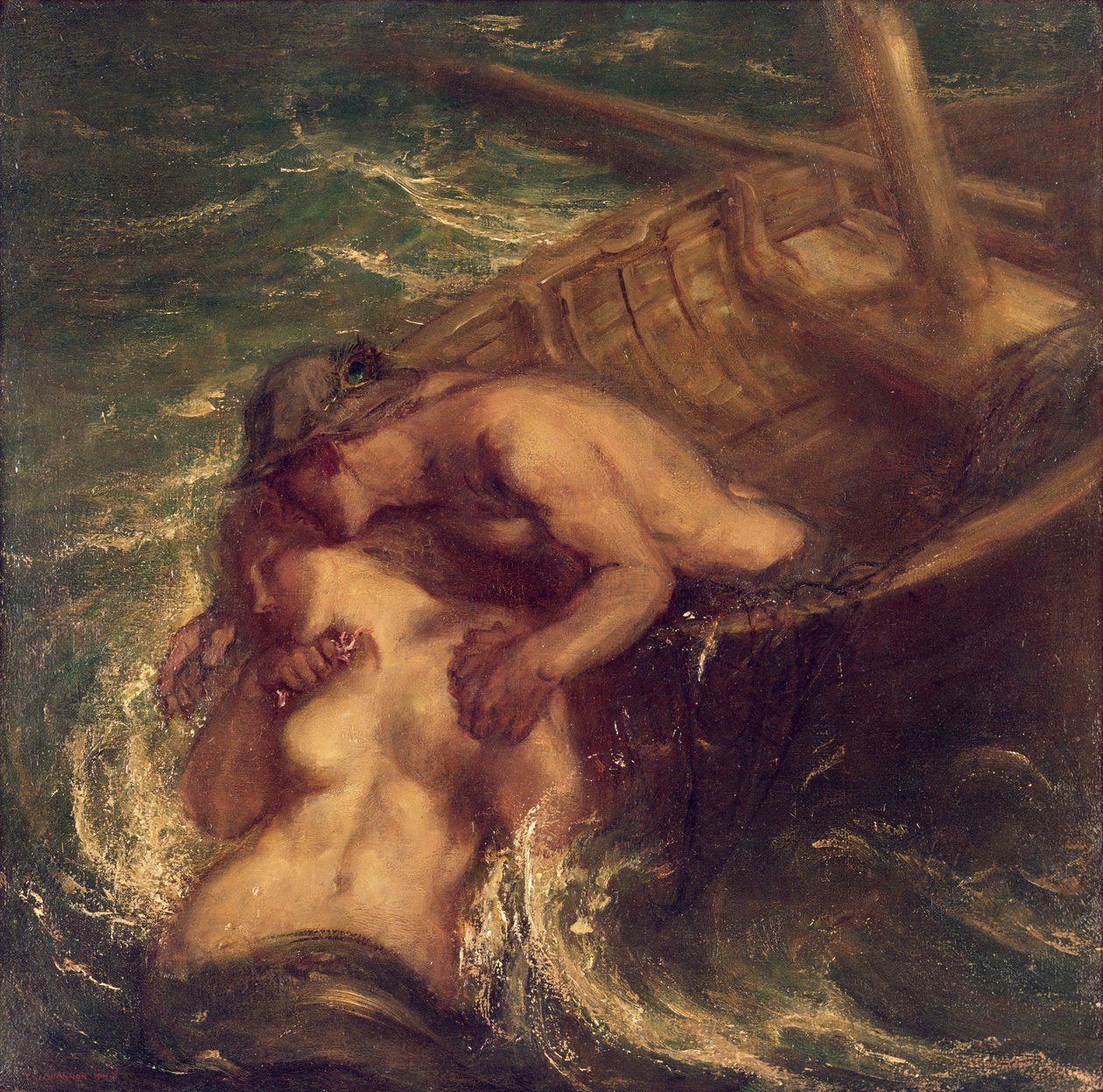 Rybář a mořská panna, 1901-03 od Charles Haslewood Shannon