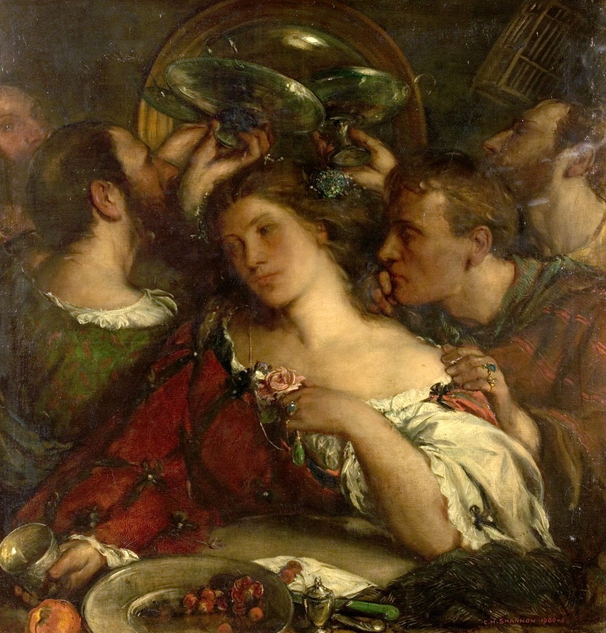 Tibullus v domě Delia, 1900-05 od Charles Haslewood Shannon