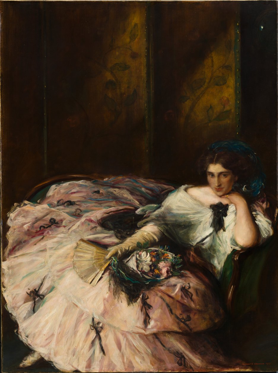 Suvenýr z "mezinárodního plesu" (portrét slečny Kathleen Bruce) od Charles Hasslewood Shannon