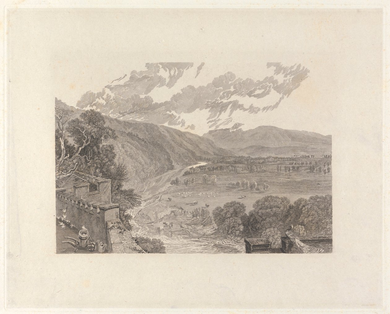 Ingleborough, z Hornby Castle Terrace od Charles Heath
