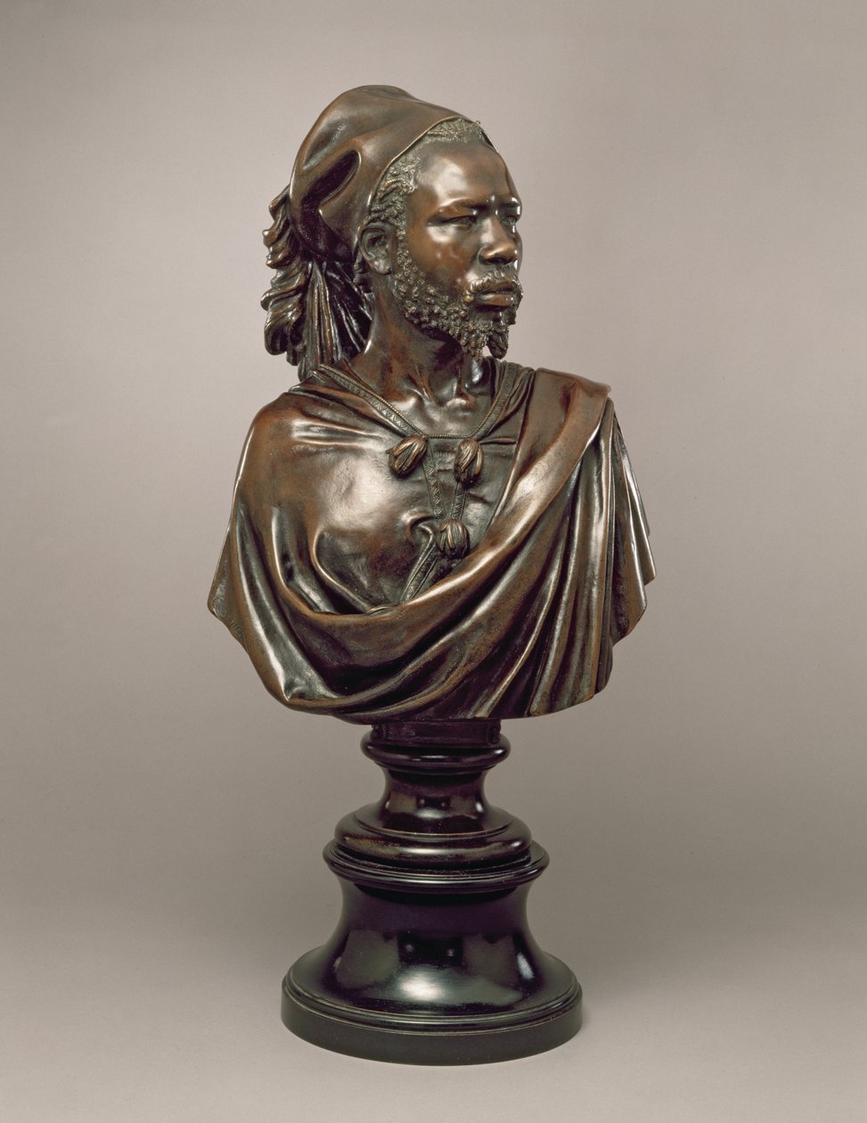 Portrétní busta Saida Abdullaha z Mayacu, Království Dárfúru, Súdán, 1848 (bronz) od Charles Henri Joseph Cordier