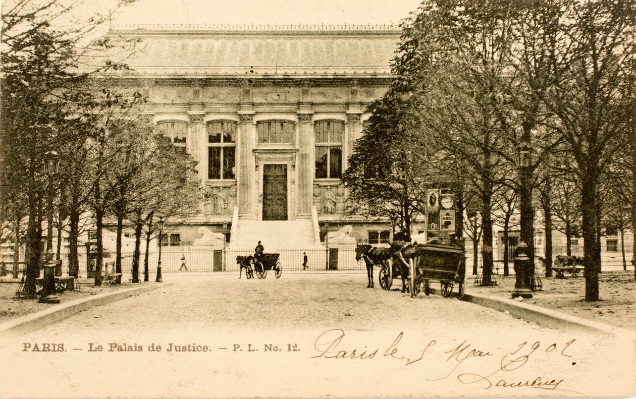 Pohlednice/Palais de Justice/Paříž/Seina/Ile de France/Francie od Augustus Kollner