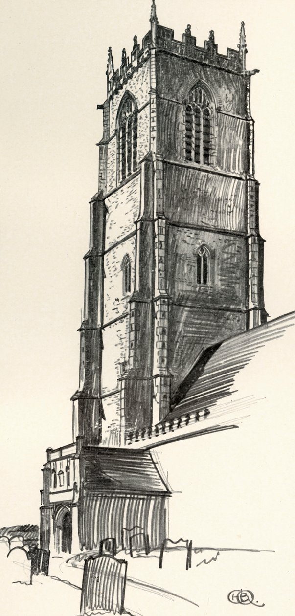A Perpendicular Church Tower, Winterton, Norfolk, 1931 od Charles Henry Bourne Quennell