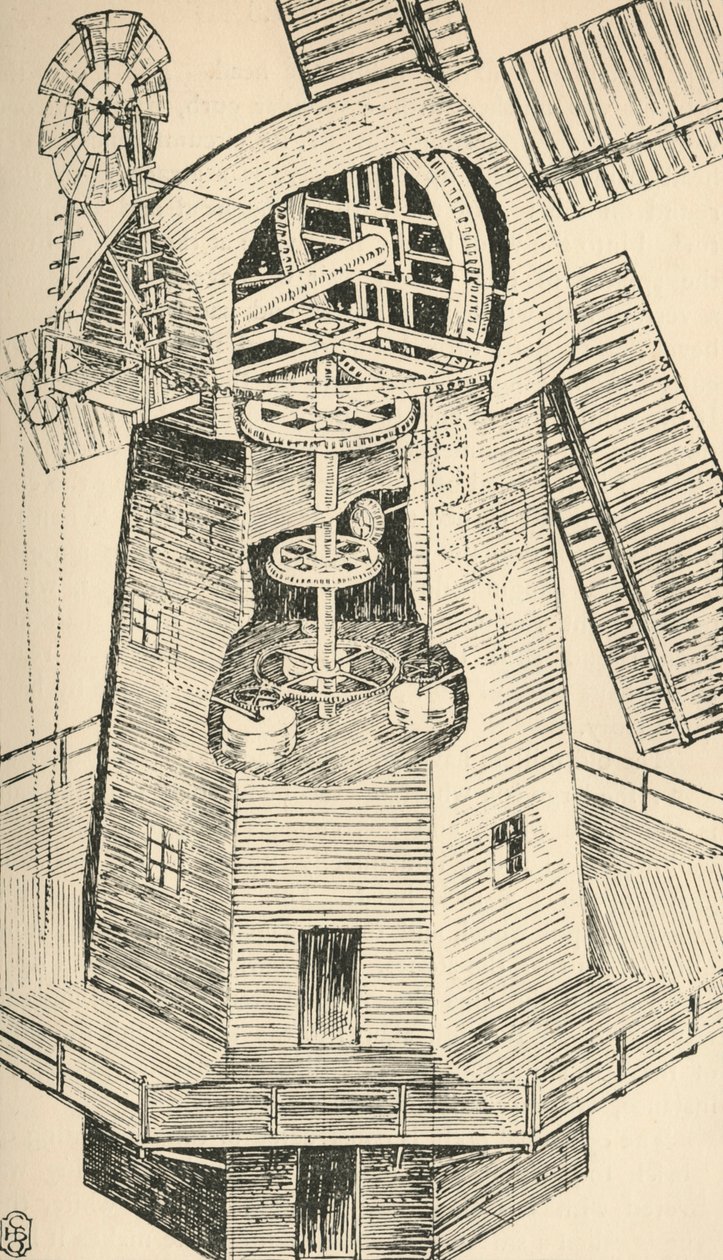 A Smock Mill, 1931 od Charles Henry Bourne Quennell