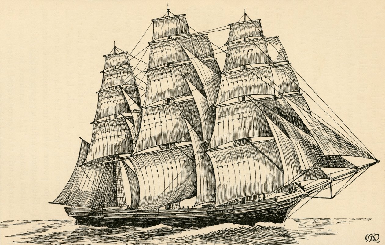 A Tea Clipper, 1931 od Charles Henry Bourne Quennell