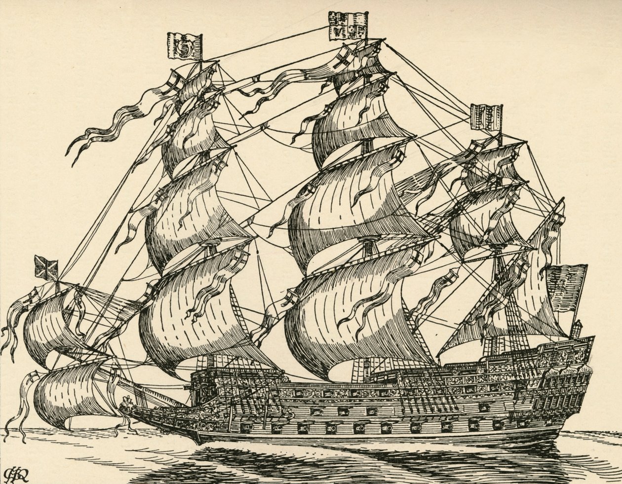 Sovereign of the Seas, 1931 od Charles Henry Bourne Quennell
