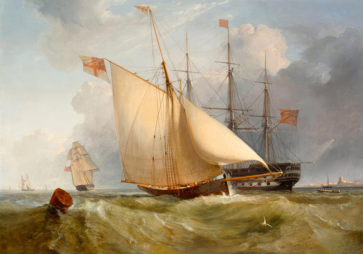 Admirálův člun se vrací na břeh od Charles Henry Seaforth