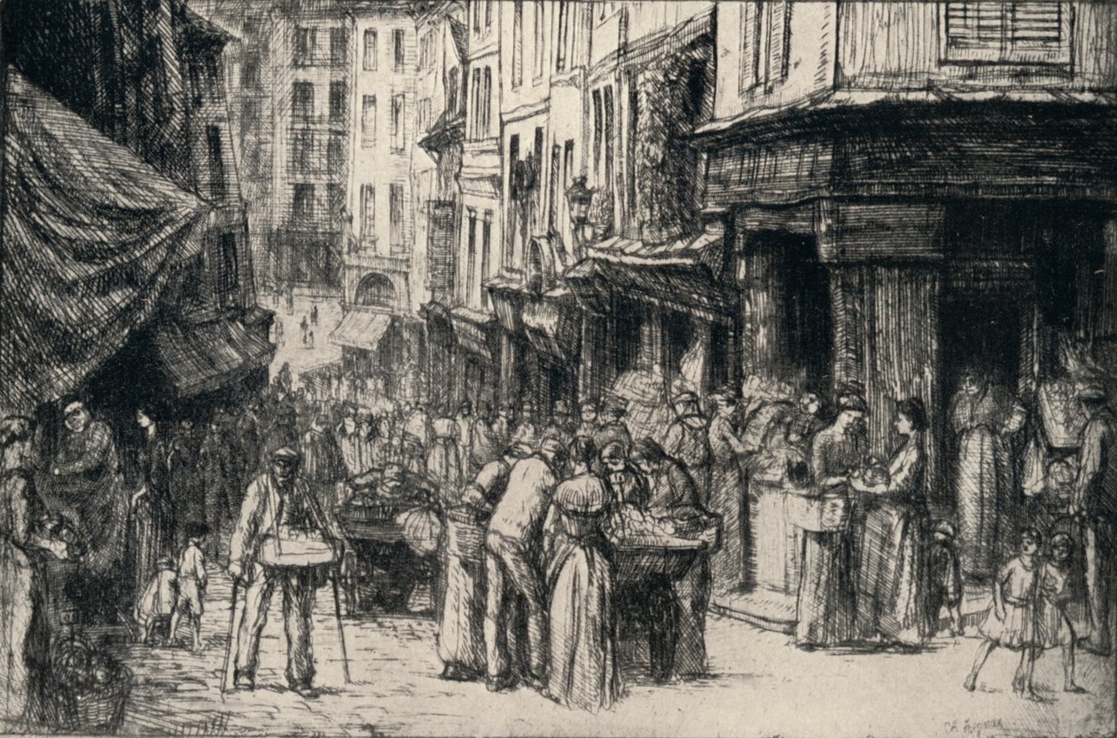 "Dav, Rue Mouffetard", 1915 od Charles Heyman
