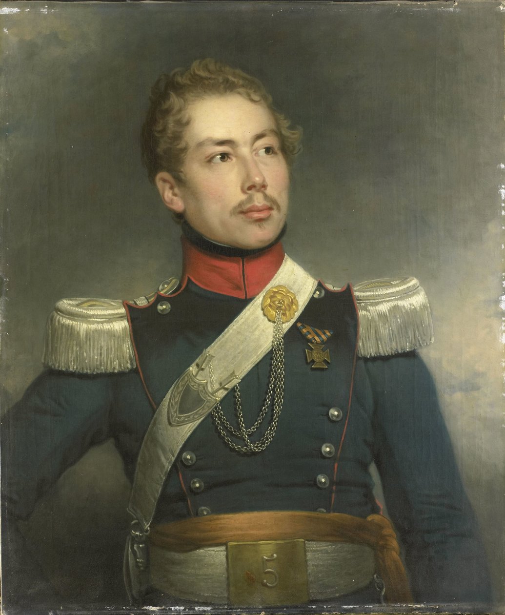 Christian Edouard Fraser (1812-79), podporučík 5. dragounského pluku od Charles Howard Hodges