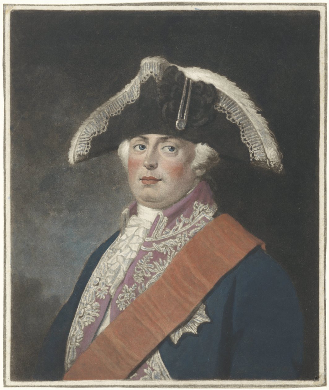 Portrét pruského krále Fridricha Viléma II od Charles Howard Hodges