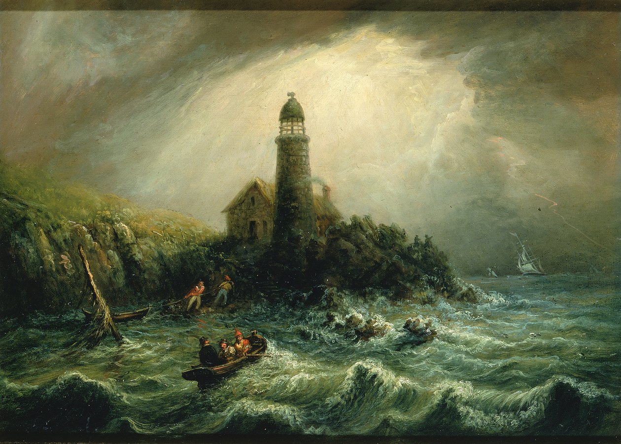 Pohled na moře z majáku Cape Poge, ca. 1840-1849. od Charles Hubbard