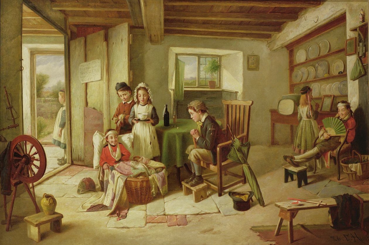 Nemocnice pro zraněné vojáky vracející se domů z Egypta (sic), 1886 od Charles Hunt