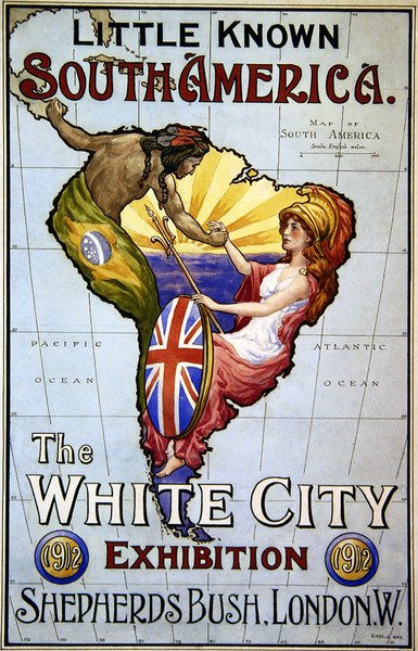 Plakát k výstavě Málo známá Jižní Amerika - Bílé město od Charles J. Hay