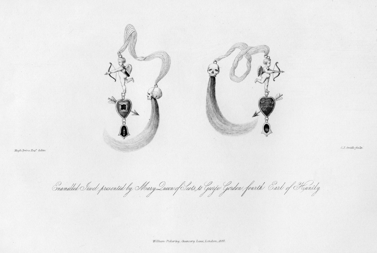 Smaltovaný šperk darovaný skotskou královnou Mary George Gordonovi, 16. století, 1840. od Charles J. Smith