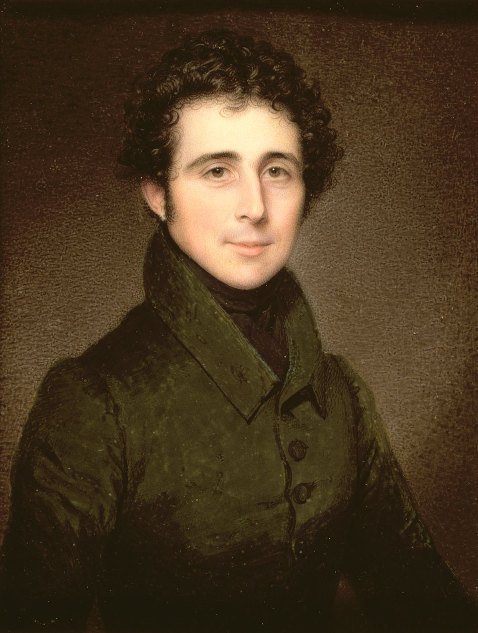 Sir Thomas William Holburne (1793-1874) z Menstrie Bart, 1827 (olej na slonové kosti) od Charles Jagger