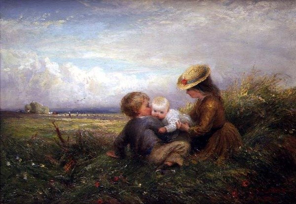 Děti v poli od Charles James Lewis