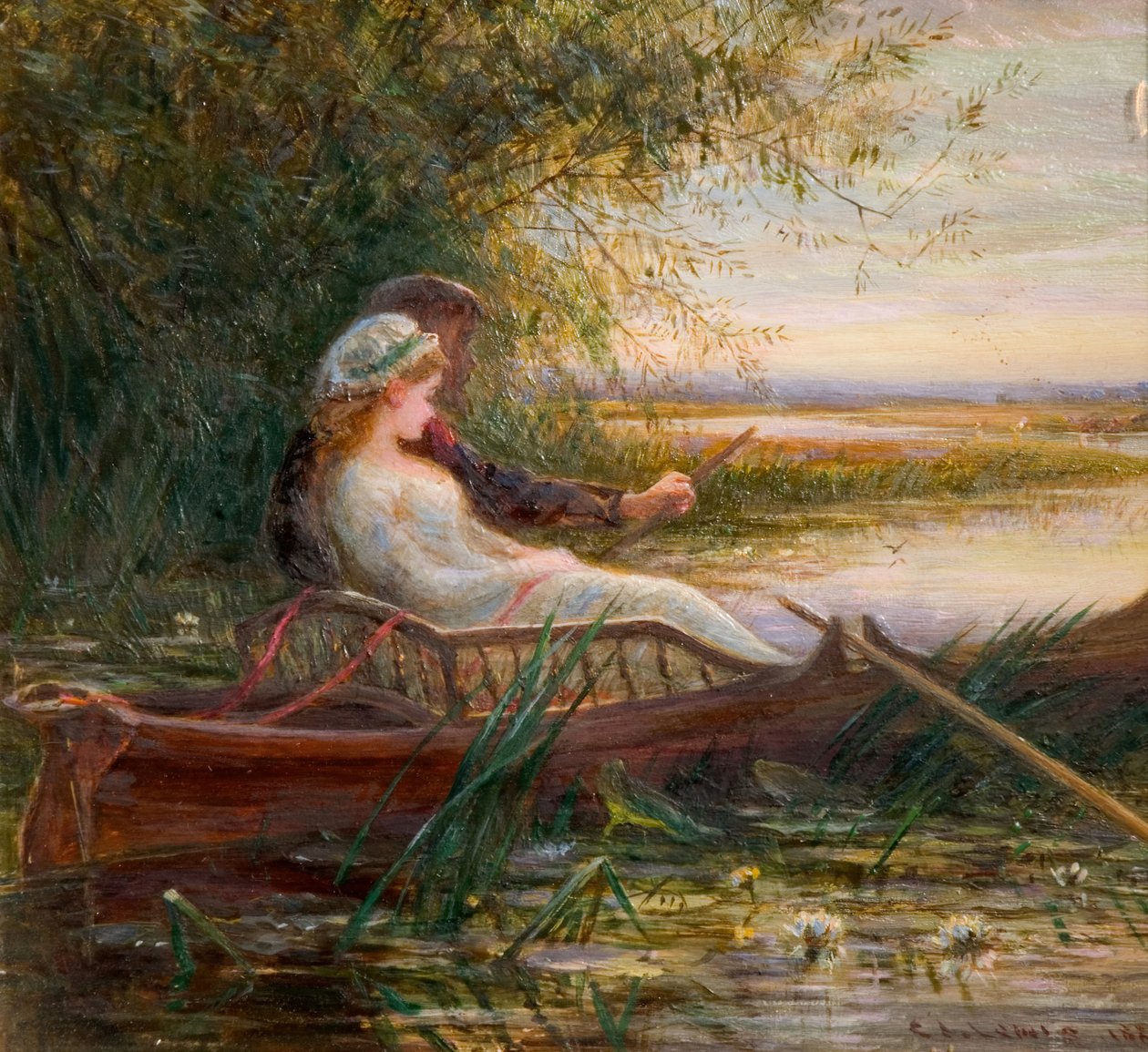 Dvě postavy ve člunu, 1881. od Charles James Lewis