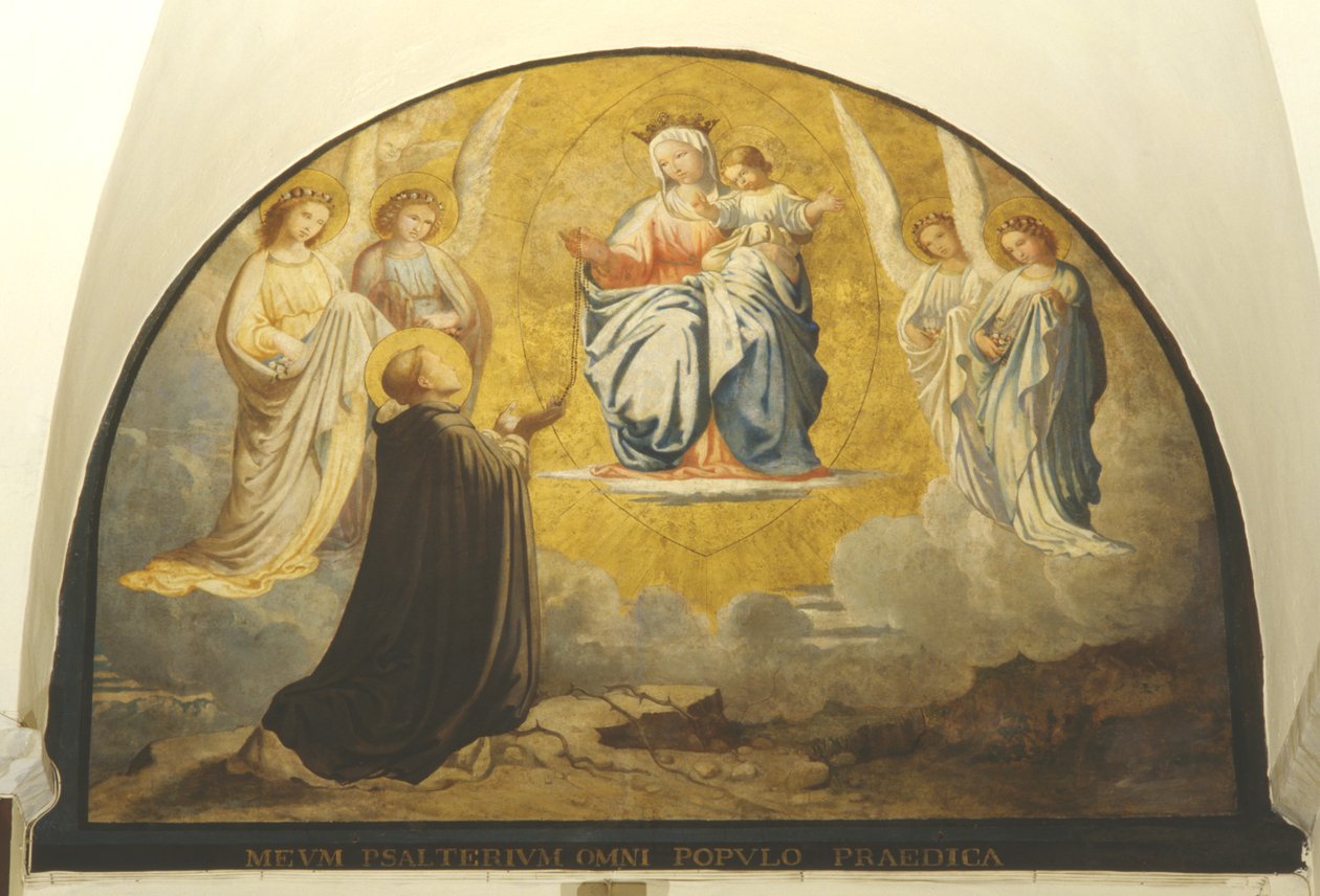Panna přináší růženec do San Damiana od Charles Jean Baptiste Besson