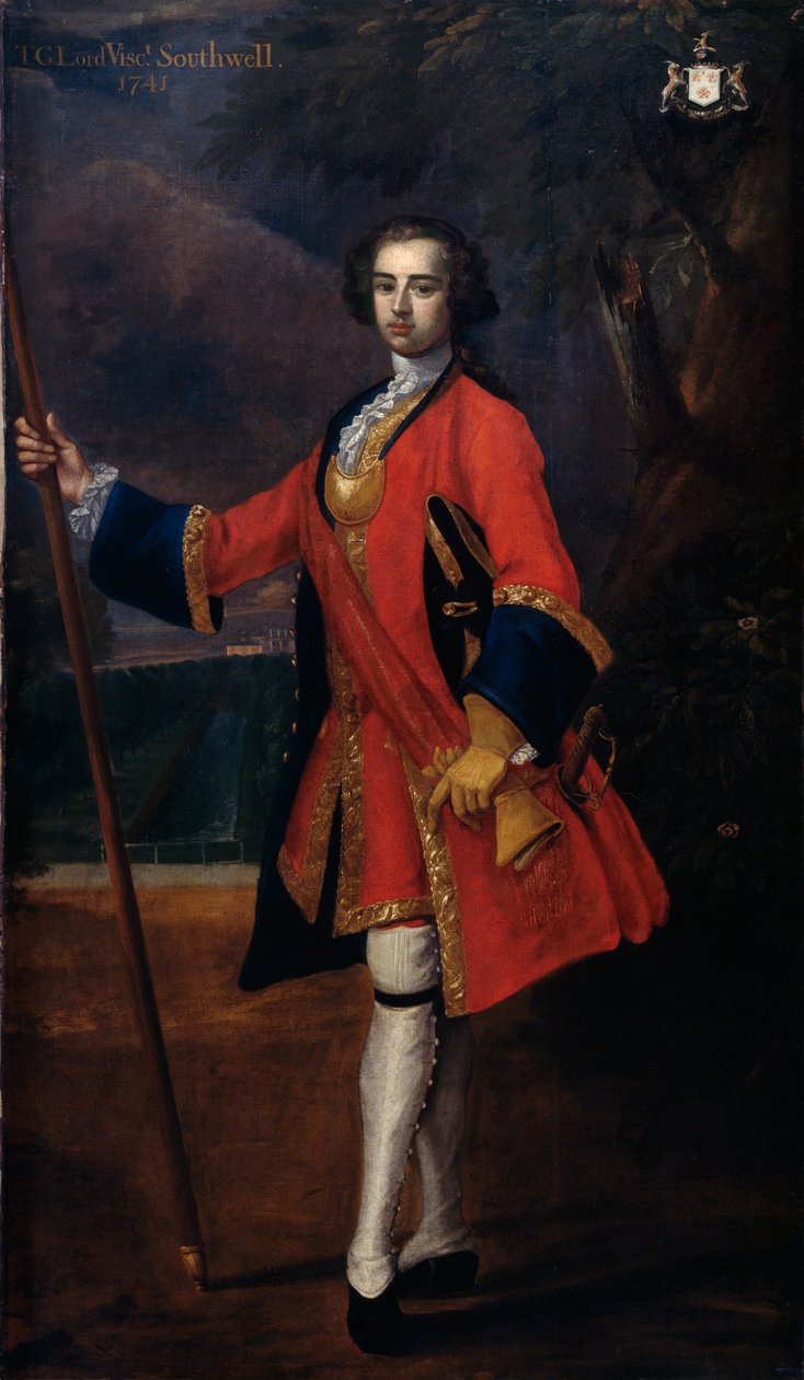 Poručík Thomas George Southwell, Coldstream Guards, 1739 od Charles Jervas