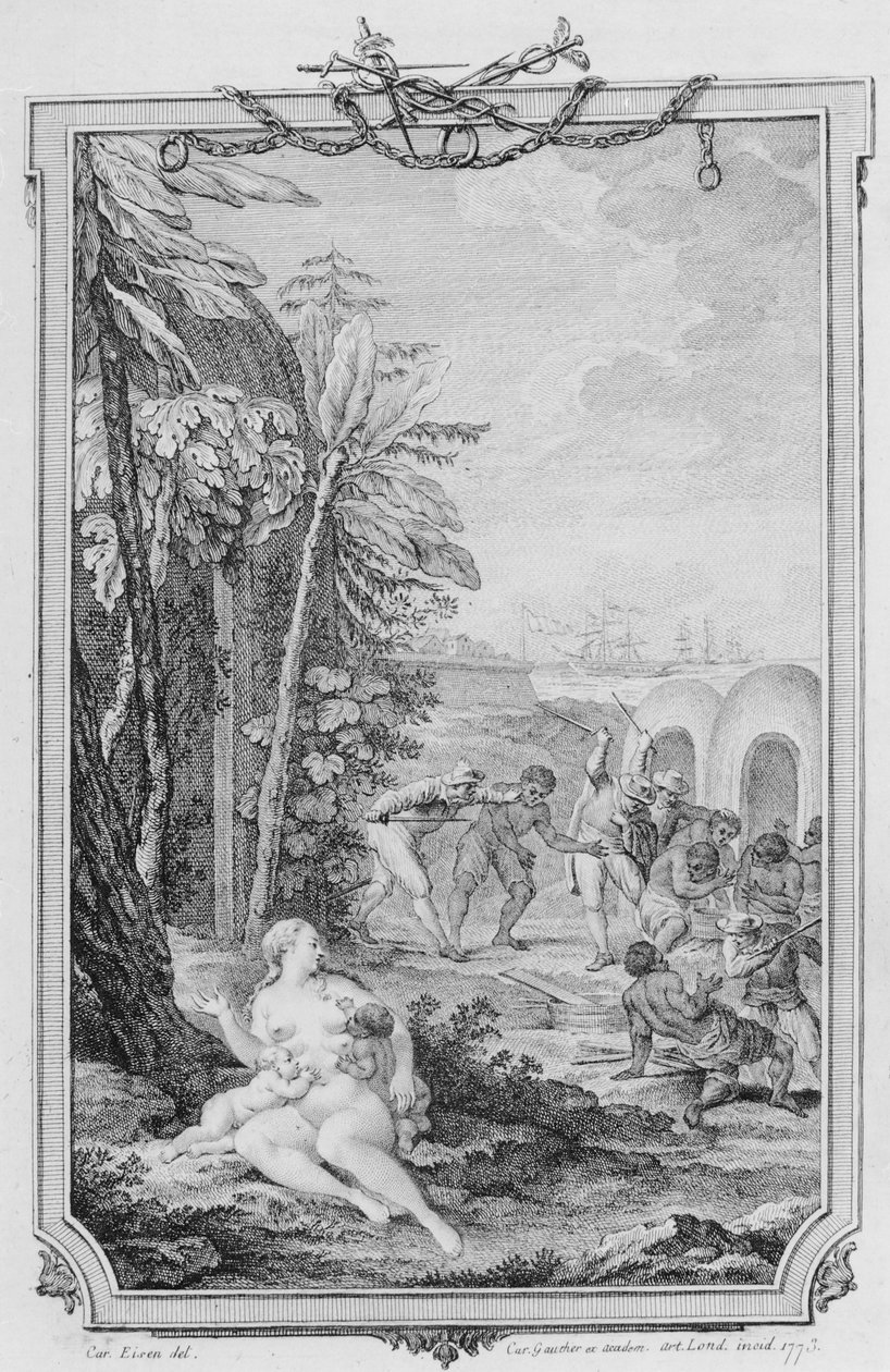 Alegorie přírody, vyryl Charles Gaucher od Charles Joseph Dominique (after) Eisen
