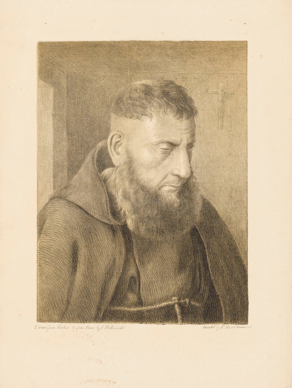 Portrét mnicha od Charles Joseph Hullmandel