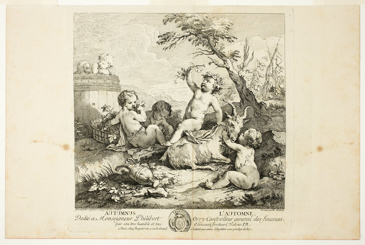 Podzim, třetí deska z The Four Seasons od Charles Joseph Natoire