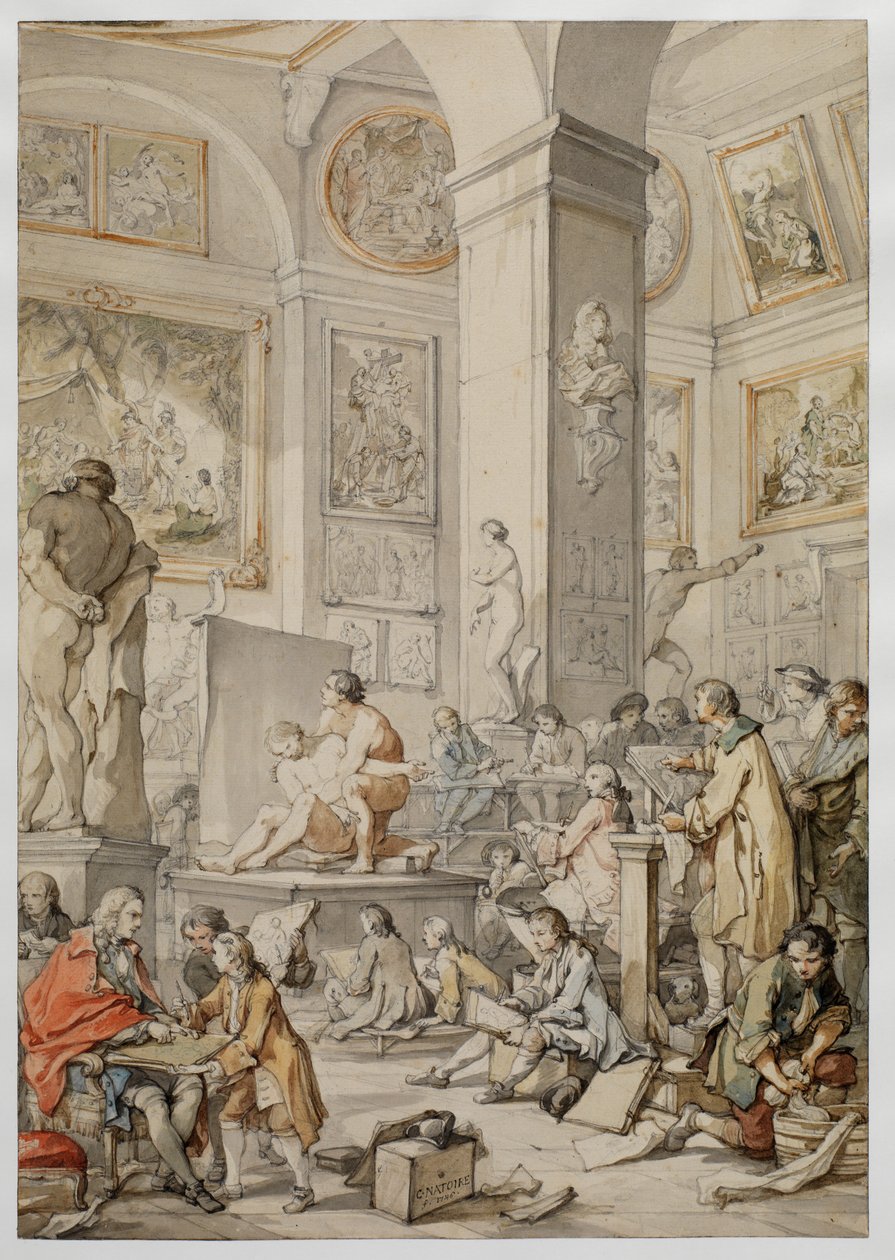Životní třída na Královské akademii malířství a sochařství, 1746 od Charles Joseph Natoire