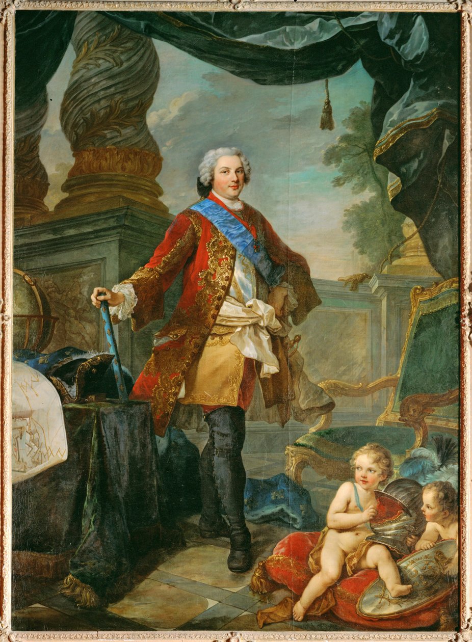 Ludvík Francouzský, dauphin, syn Ludvíka XV. ... (malba na plátně) od Charles Joseph Natoire