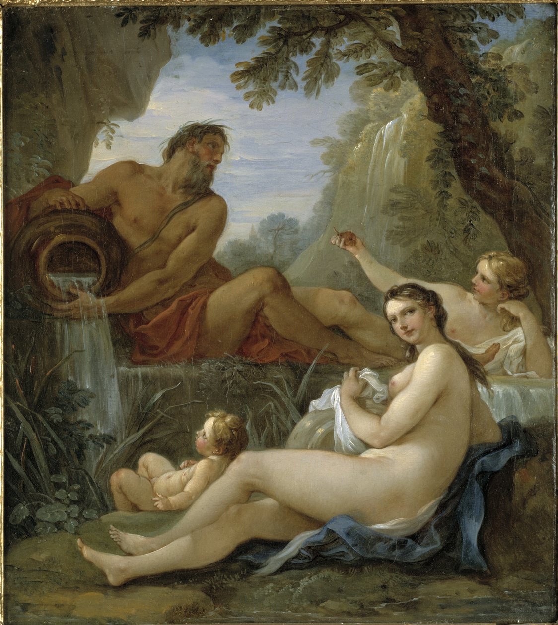 Říční bůh a jarní nymfa od Charles Joseph Natoire
