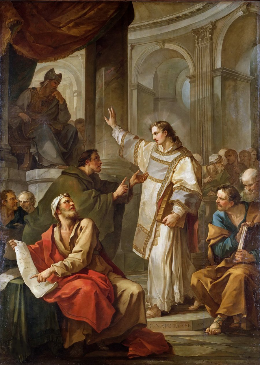 Svatý Štěpán před veleknězem a staršími Sanhedrinu, 1745. od Charles Joseph Natoire