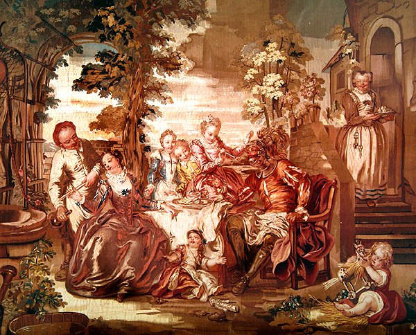 Scéna od Dona Quijota, vyráběná v Beauvais od Charles Joseph Natoire